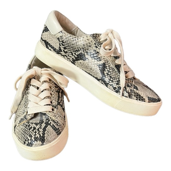 Sam Edelman Ethyl Reptile Print Lace-up Sneakers Size 6M - Picture 3 of 10